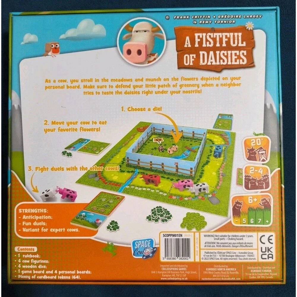 2022 A Fistful Of Daisies Board Game By Space Cow 99% Complete